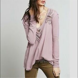 Free People Plum Moonrise Cutwork
Thermal Top